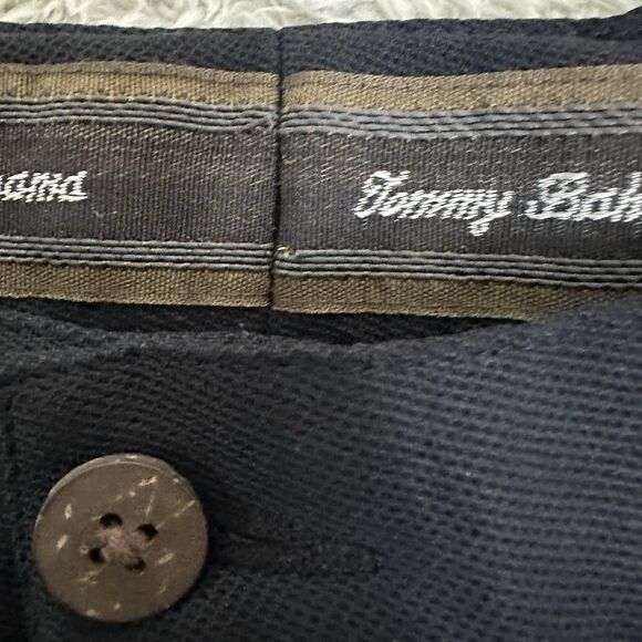 Tommy‎ Bahama Men’s Silk Pleated Dress Pants 36 Navy Black Textured Relaxed Fit - Picture 8 of 12